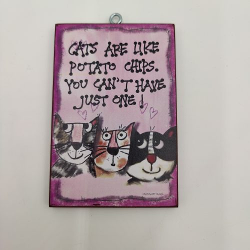 "Cats are like potato chips..."