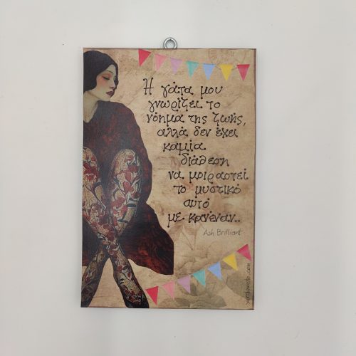 "Η γάτα μου γνωρίζει το νόημα της ζωής" ASH. BRILLIANT