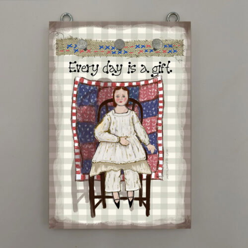 Every day is a gift - Χεροκαμωτο - ομπρα - κλειδοθηκες -