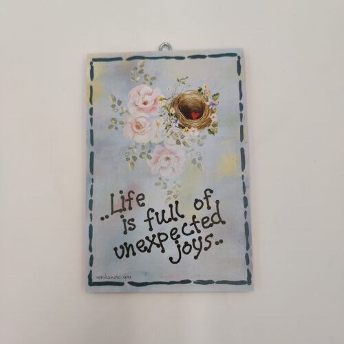 "Life is full of...". χεροκάμωτο από το 1978, δώρα γεμάτα νόημα, Κύπρου 100