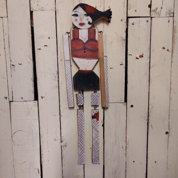 Μαριονέτα ξύλινη χορεύτρια, χεροκάμωτο στον Βύρωνα, δώρα με νόημα