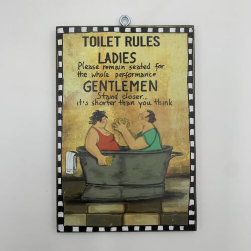 TOILET RULES ~ ombra/χεροκάμωτο από το 1978